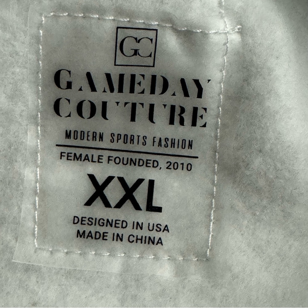 USC Trojans Oversized Sweater XXL Gameday Couture Gray Drop Shoulder Crew Neck - Picture 6 of 10